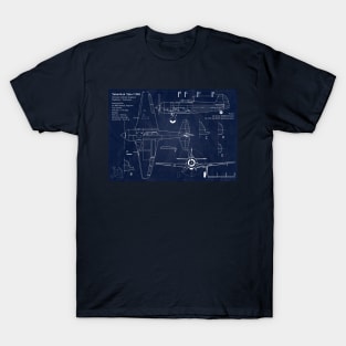 Blueprint Yakovlev Yak7 URSS T-Shirt